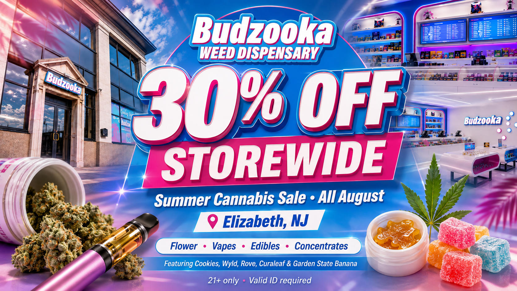 30% Off Storewide: Budzooka’s Summer Sale in Elizabeth, NJ